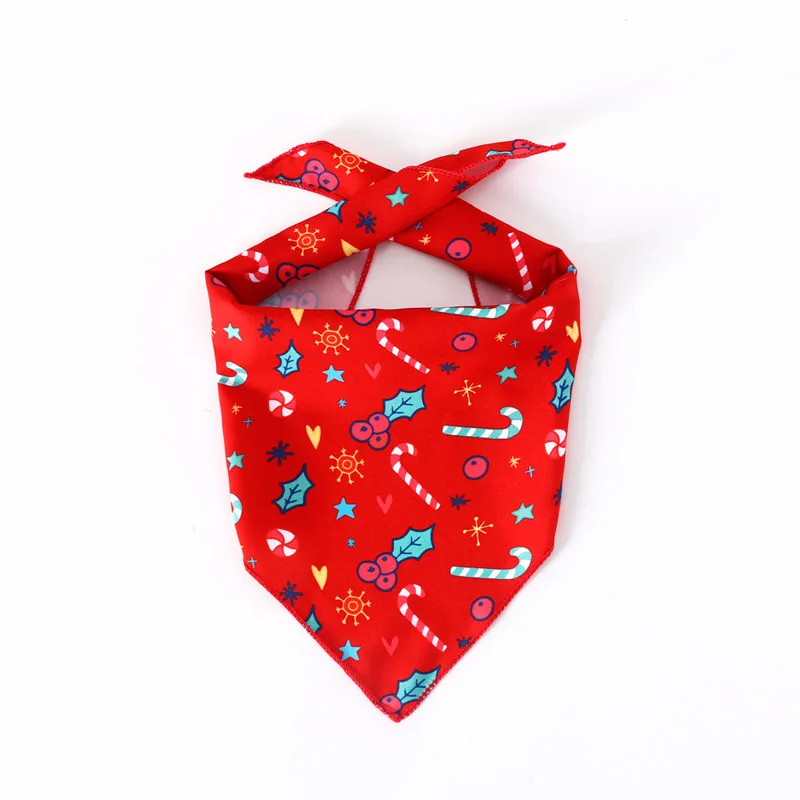 Personalized Pet Cat Scarf Dog Bandanas Christmas Halloween Party Triangle Bibs Decorative Scarves Puppy Bandanas Pet Supplies