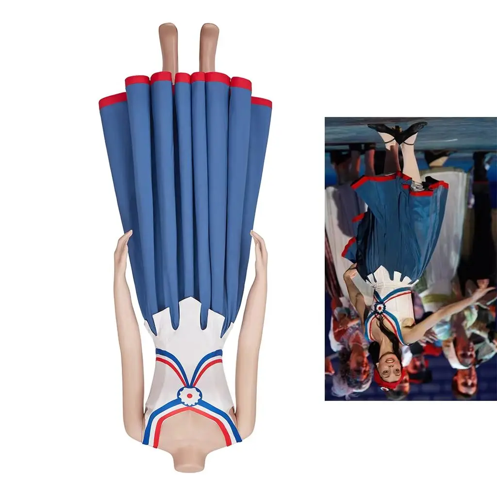 

Musical The Flames of Paris Jeanne Cosplay Costume Women's Blue White Skirts Suit Theatre Broadway Stage Show Ballet Dance Dress