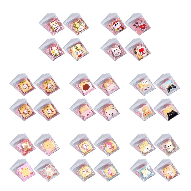 Kitchen Cookie Bags with Self Adhesive Seal Stylish Cookie Storage Pouches Dropship