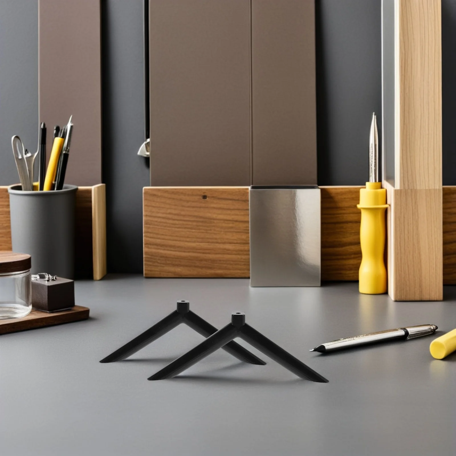 

2pcs Base Stand Legs Replacement For 21.5-32 Inch Smart Tvs Universal Flat Screen Support Tabletop Mount Non-Drill Stand