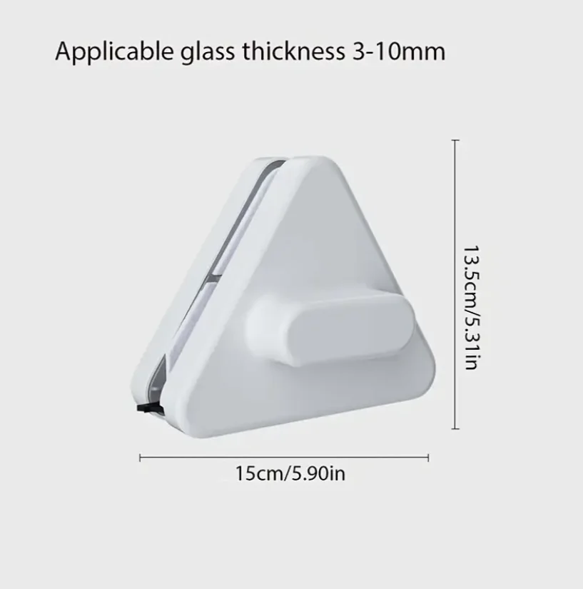 

Magnetic Window Maintenance Gadget - Double-Sided High-Rise Glass Polisher with Plastic Body for Easy Cleaning