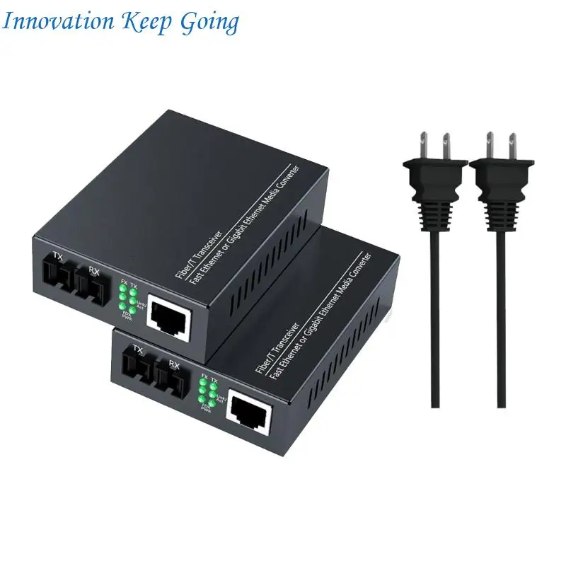 E65C Fast Speed Gigabit Fiber Opticals Converters With Connectors Single Mode 20km Ranges Metal Housing