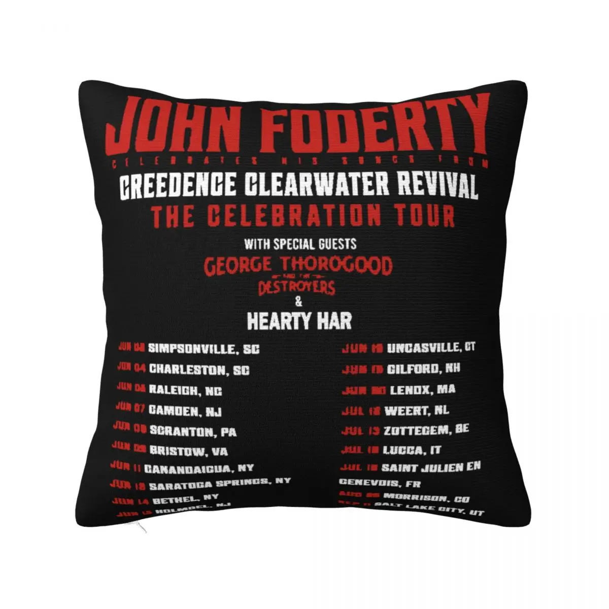 John Fogerty The Celebration Tour 2024 1 Headboards Home Decoration 45X45 Cushions Cover Pillow Case Pillow Cover