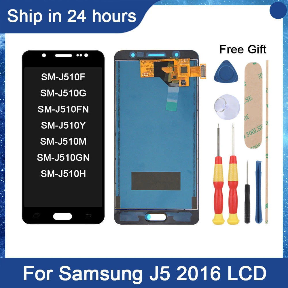 

AiNiCole 5.2'' For Samsung Galaxy J5 2016 LCD Display Touch Screen Digitizer Assembly J510 J510F J510FN LCD Screen Replacement