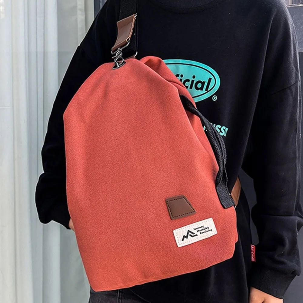 Borsa da petto in tela di grande capacità Stile retrò Design minimalista Borsa a tracolla maschile Borsa a tracolla singola modello di tendenza