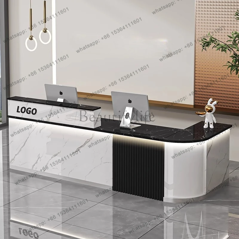 

Европейский магазин Стойки регистрации Красота Отель Ресторан Роскошный бар Деревянные стойки регистрации Дизайн Длинные Escritorio Модная мебель