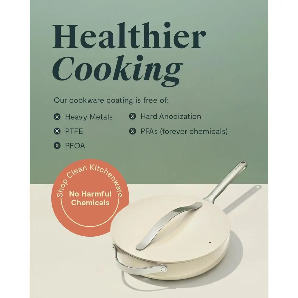 Non-Stick 4-Piece Frying Pan Set - 10.5 & 8 Pans, Sauté Pan, PTFE & PFOA Free, Oven Safe, All Stovetops - Navy