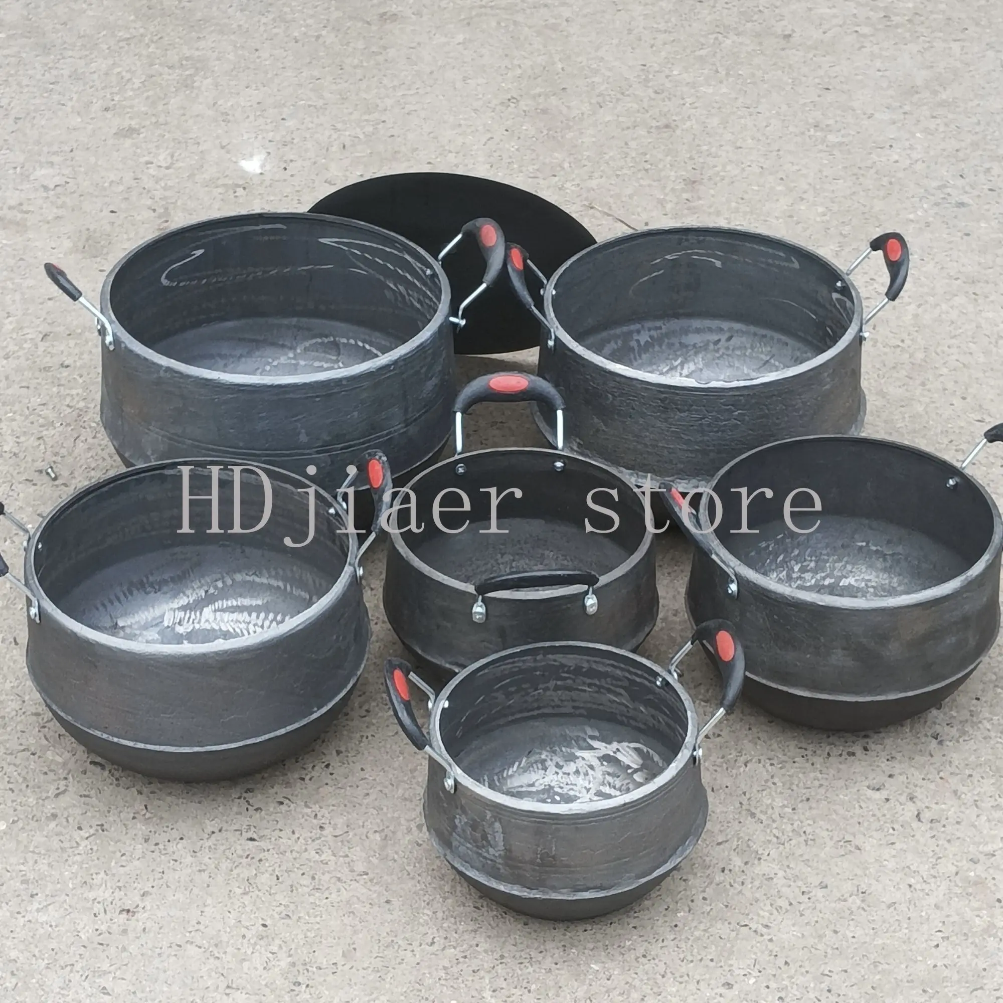 Iron top pot thickened firewood fire iron hanging pot iron pot chicken cooking tripod