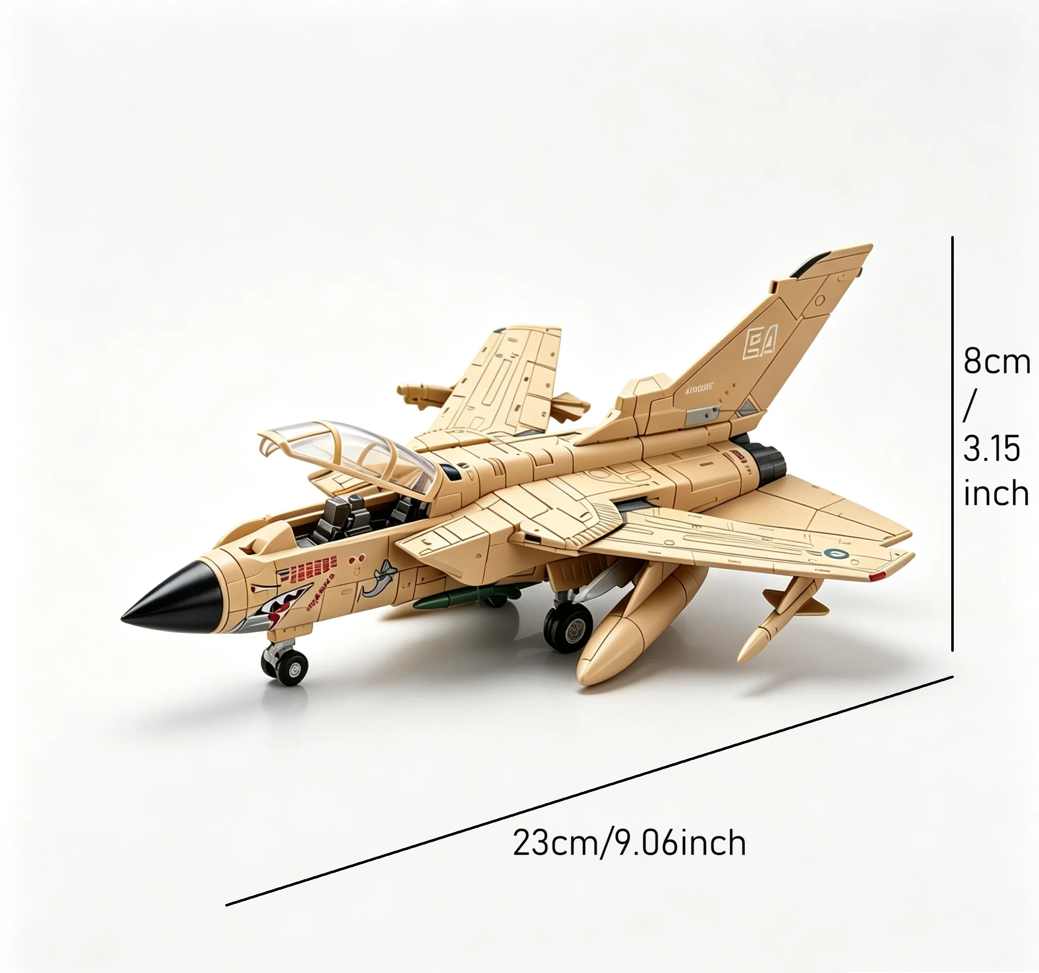 ABS Panavia Tornado Mehrzweckkampfflugzeug im Maßstab 1:72, Wüstentarn, Simulationsflugzeug, Bausatz, Miniatur-Flugzeugmodell, Hobby – Detail 3