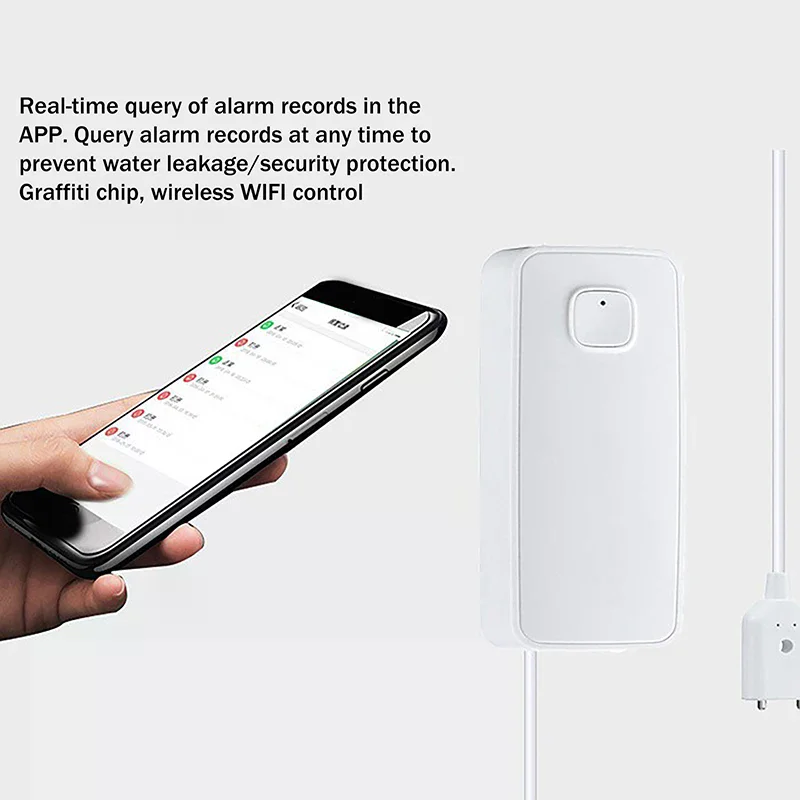 Capteur de fuite d'eau WiFi, détecteur de fuite d'eau, capteur de fuite d'inondation, système d'alarme de sécurité domestique intelligent