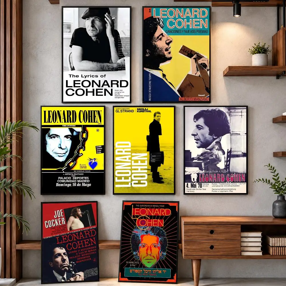 music Leonard Cohen Poster HD Poster Printing Cozy Warm Style Home Decor for Bedroom Corridor Cafe Gift