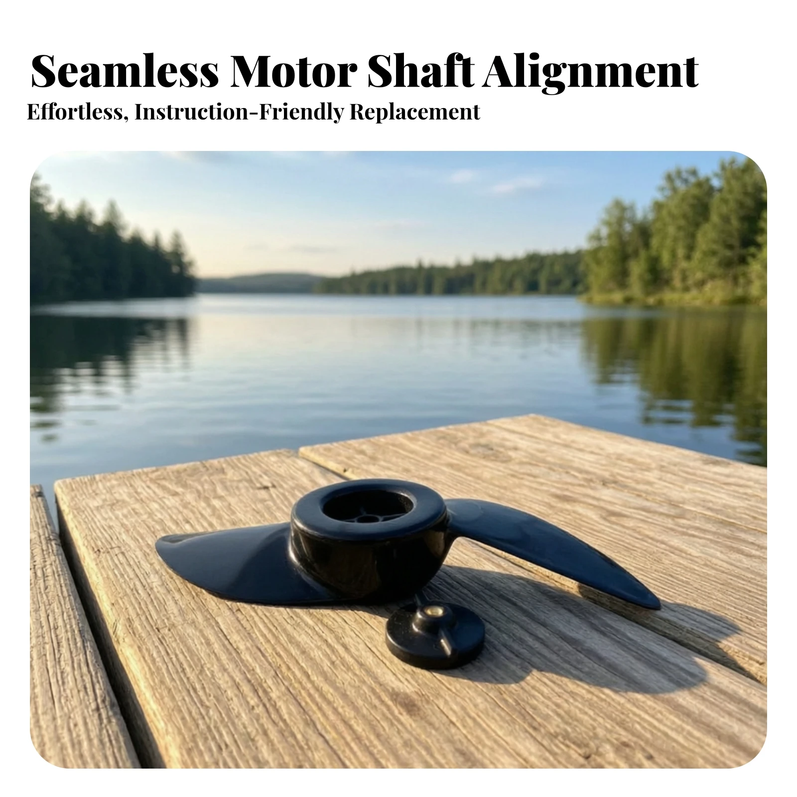 Two-Blade Propeller Glossy Hardware for Boaters, Thruster Repair, Boat Maintenance