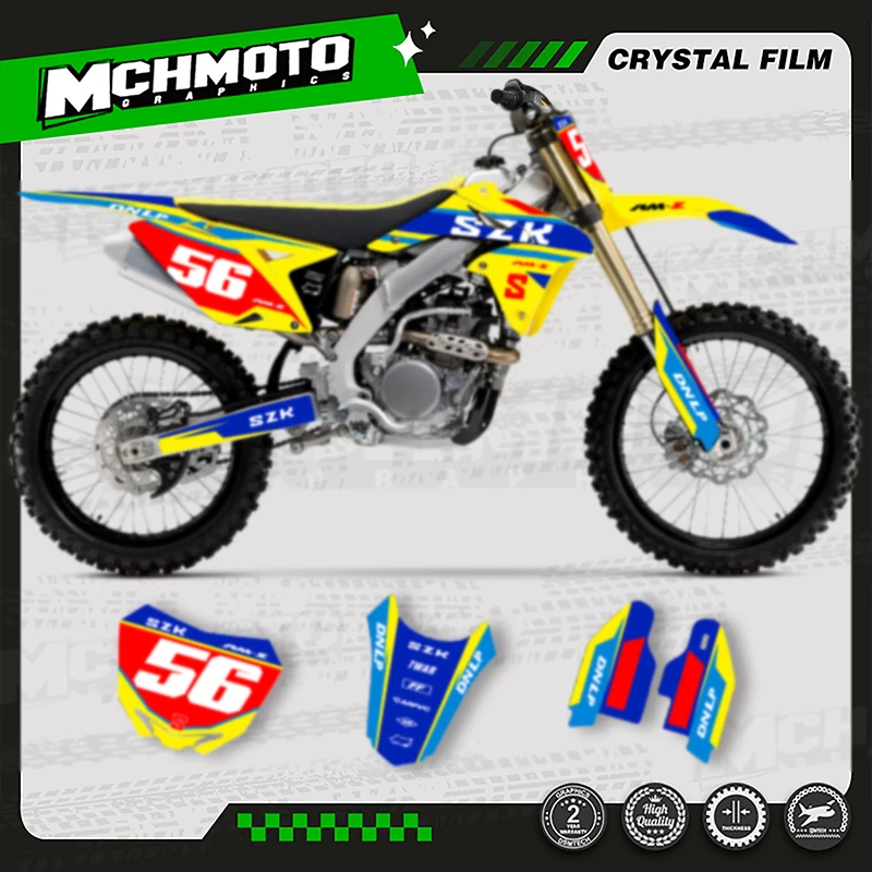 

MCHMFG обтекатель мотоцикла, графический фон, наклейки, наборы наклеек для Suzuki RM-Z RMZ 250 2010 2011 2012 2013-2018 RMZ250