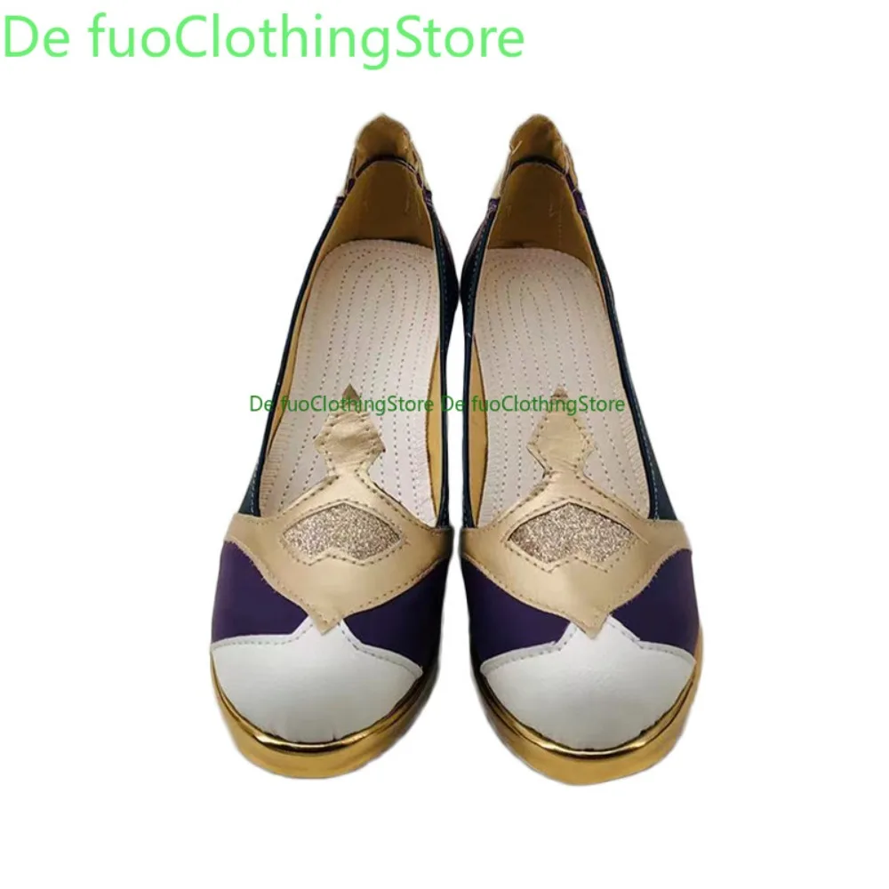 DefuoClothing Genshin Impact Yelan أحذية كوسبلاي أحذية مؤتمرات أنيمي لعبة الرسوم المتحركة أحذية وأحذية لعب الأدوار لحفلات الهالوين