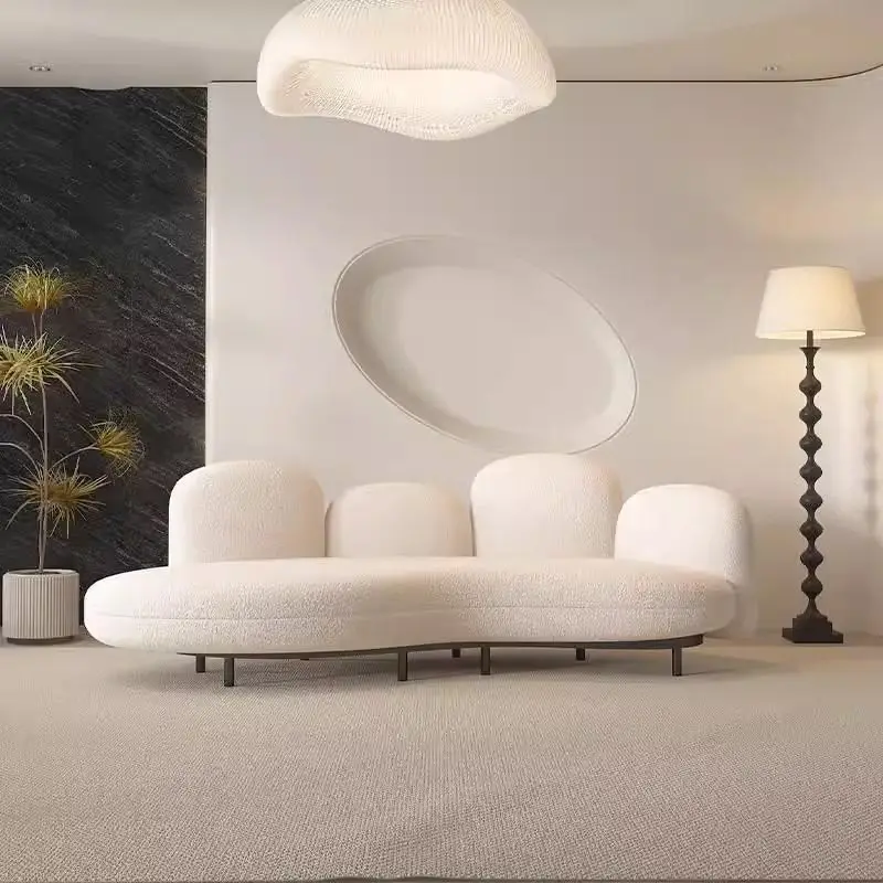 وابي، بسيط، فردي، أريكة، أثاث، نورديك، منحني، صوف خروف