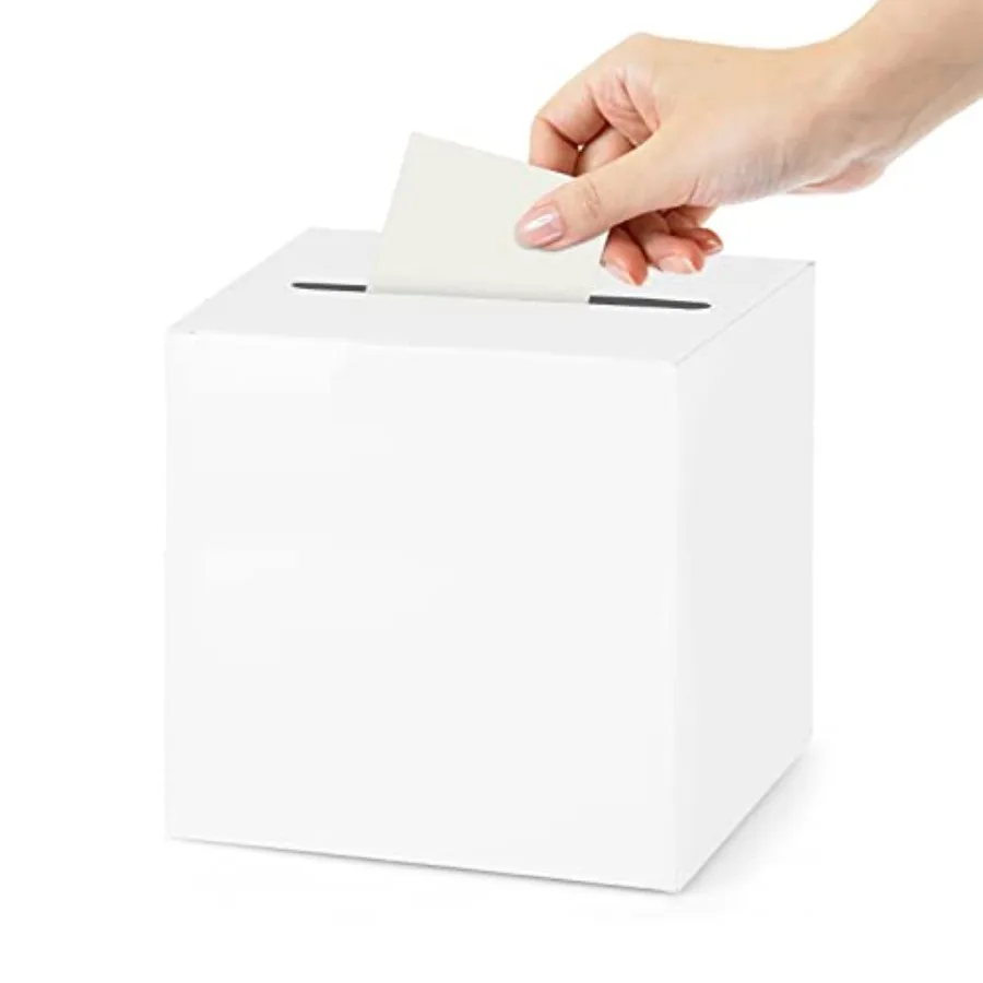Boîte à cartes blanche pour faveurs de mariage, boîte postale en carton, support de récupération d'argent pour réception de mariage, fête prénatale, anniversaire Birt