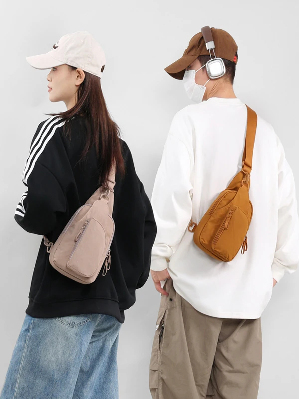 Bolso Bandolera ro y Versátil para Mujer, Estilo Pechera, Moderno, de Un Solo Hombro, Deportivo, Pequeño