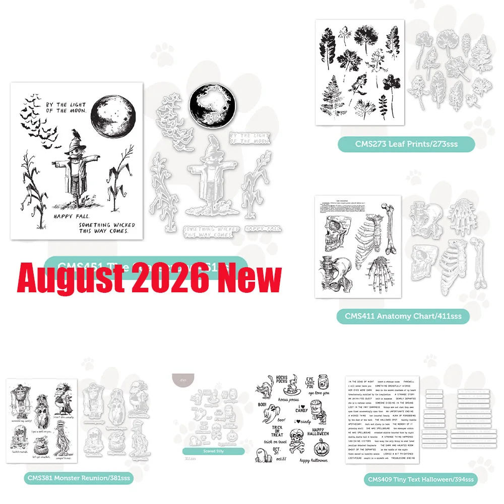 Monster Reunion the Scarecrow Metal Cutting DiesClear Stamps 2026 New DIY Handwork Birthday Template Scrapbooking Embossing