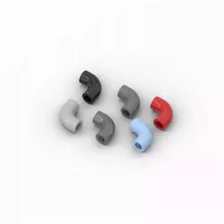 20PCS MOC parti 25214 mattone rotondo 1x1 tubo con gomito a 90 gradi e fori per asse mattoni blocchi di costruzione fai da te pa