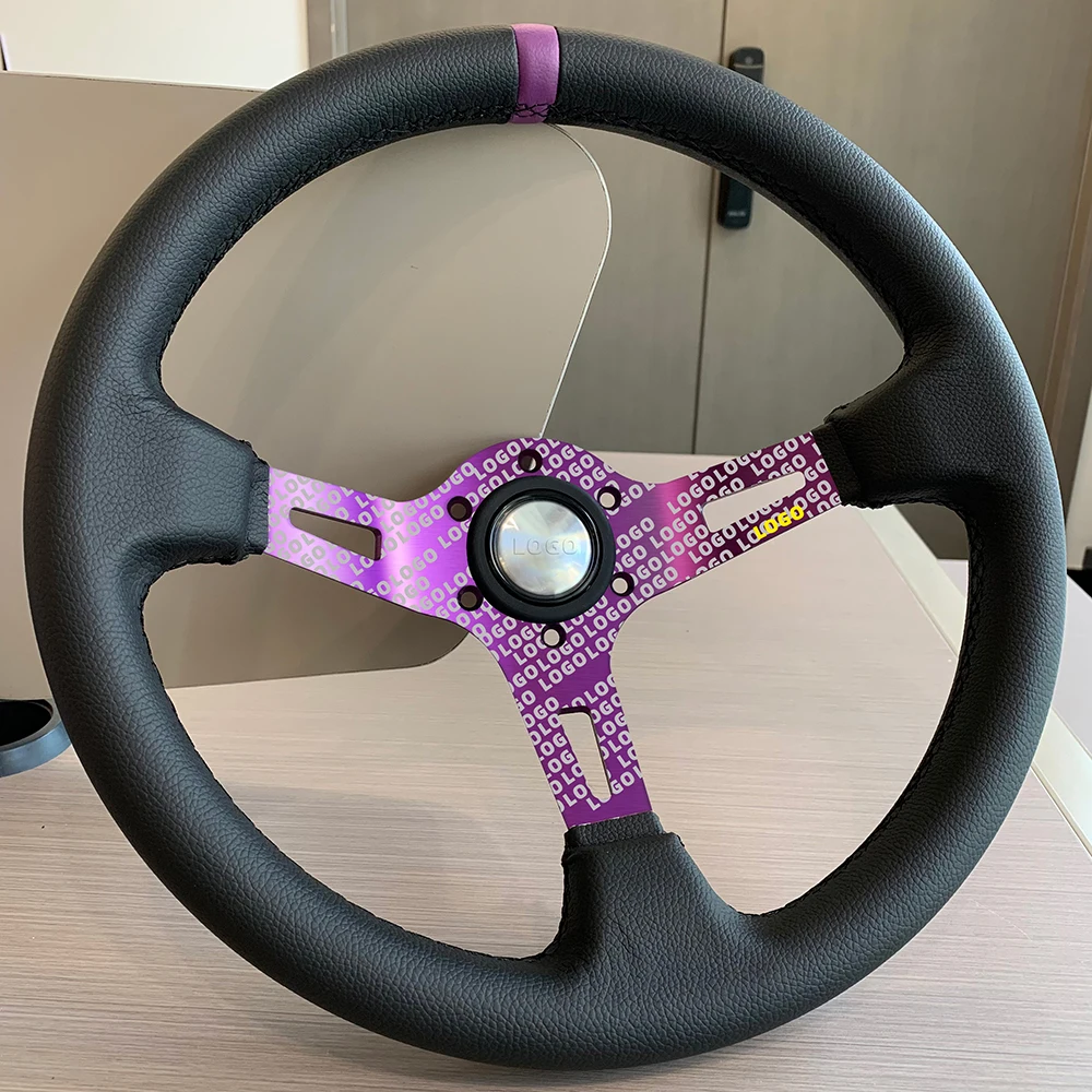 

TIYPEOR JDM style purple drift momo steering wheel 14 inch wheels