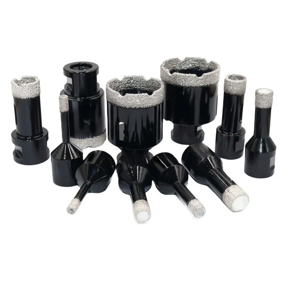 M14  Brazed Diamond Hole Saw Set, Core Drill Bits for Angle Grinder, Drilling Tile Marble Granite Glass