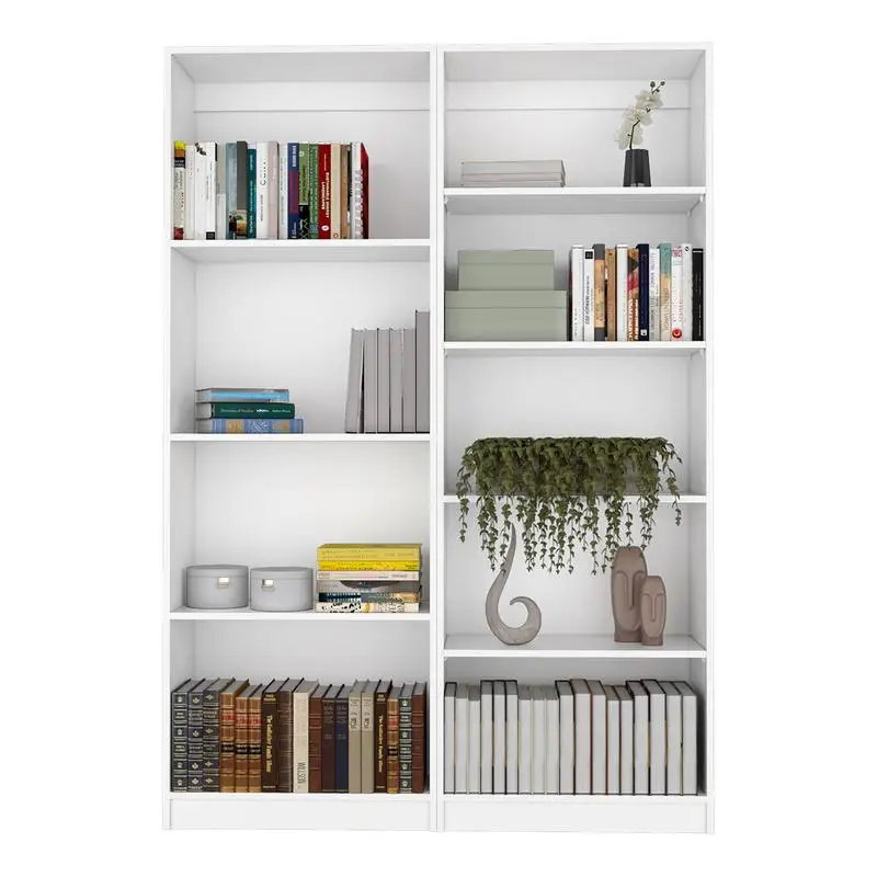 

2-Piece Living Room Set with 2 Bookshelves, White Finish