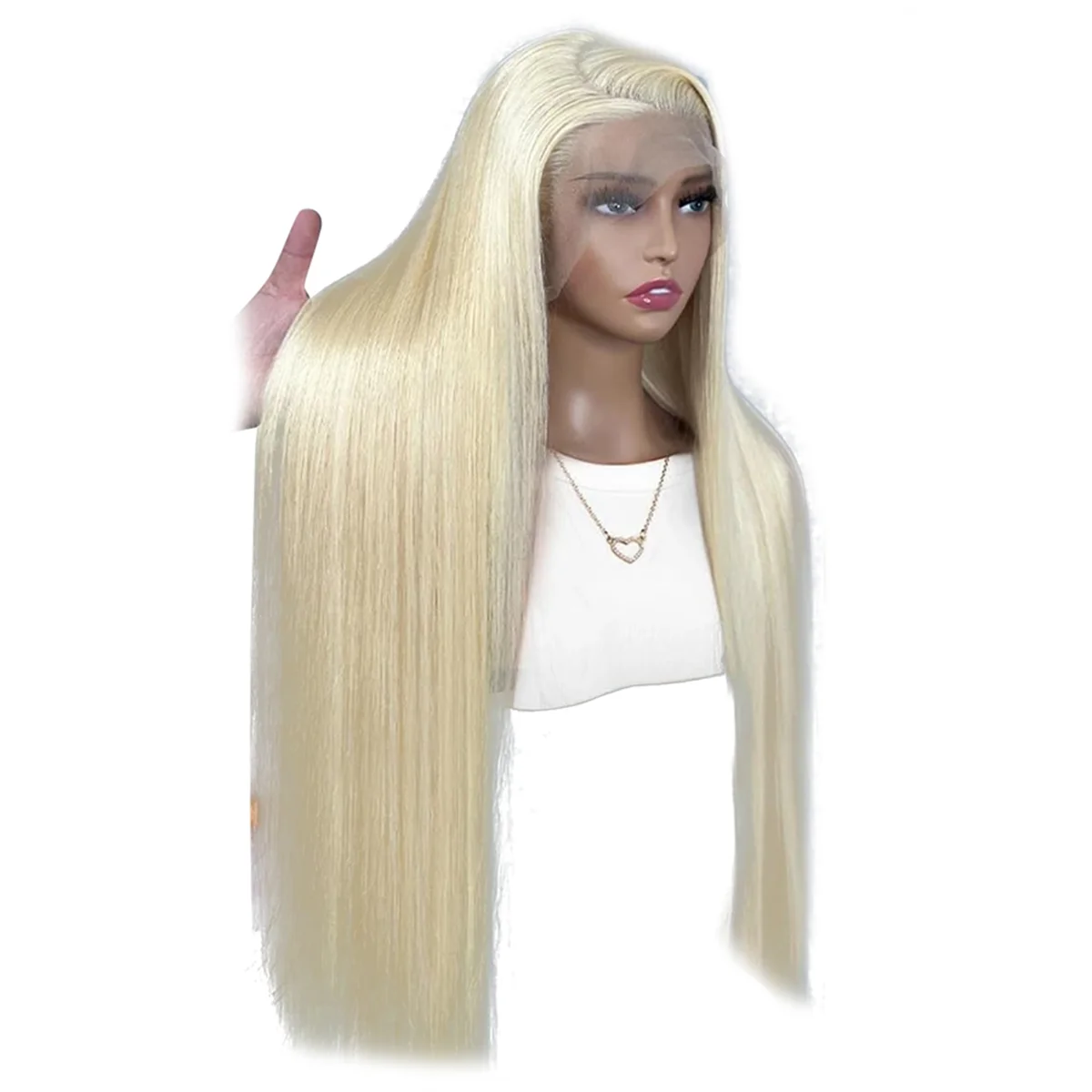 Lace Front Wig, Glue-Free Wig, Center Parted Straight Wig Women'S Wig(30 Inch)