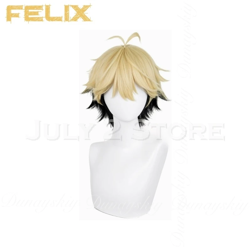 Link Click: Бридон Дук Аниме Феликс Косплей Модель с желтыми волосами и оранжевыми глазами с одеждой Daliy Косплей Костюм Полный костюм