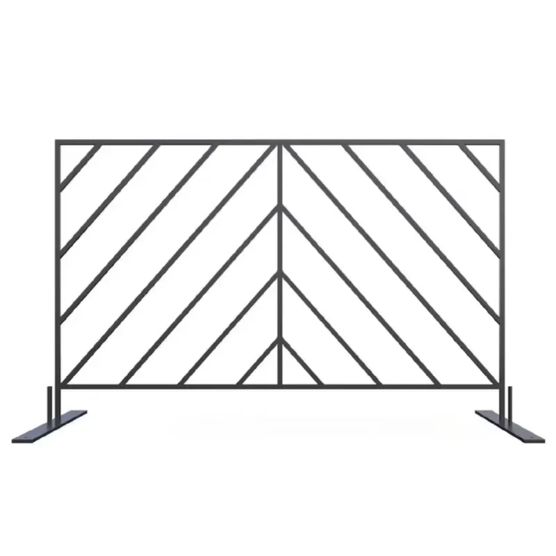 Customizable Modern Temporary Iron Fence, Portable Geometric Pattern Space Separator