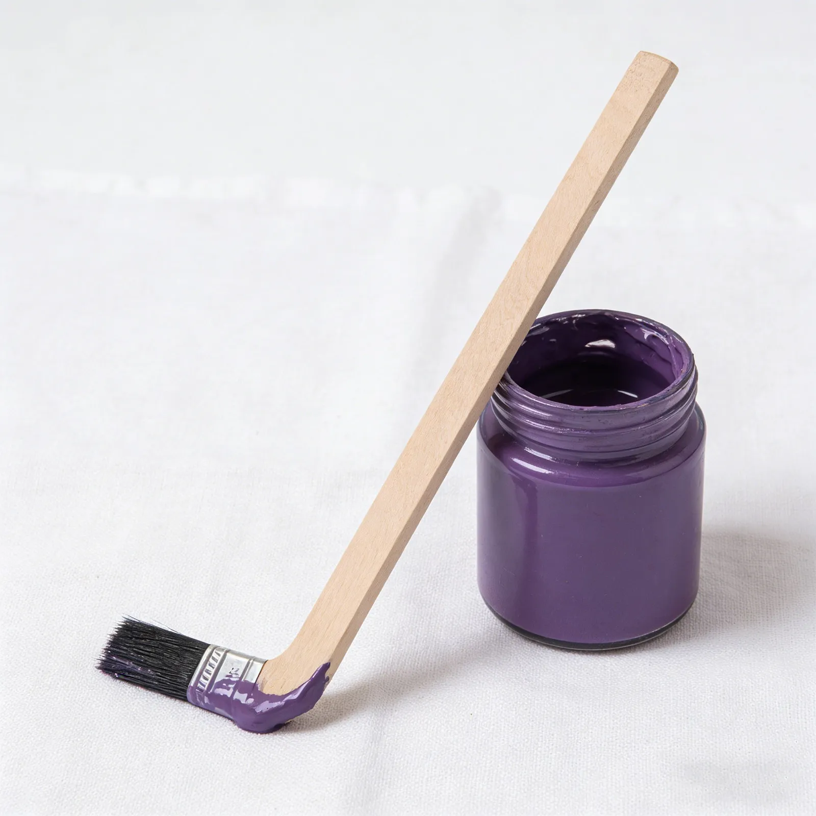 10Pcs Long Wooden Handle Angled Paint Brush Bent Radiator Brush Black Bristle Edging Cleaner for Tight Spaces Trim Painting