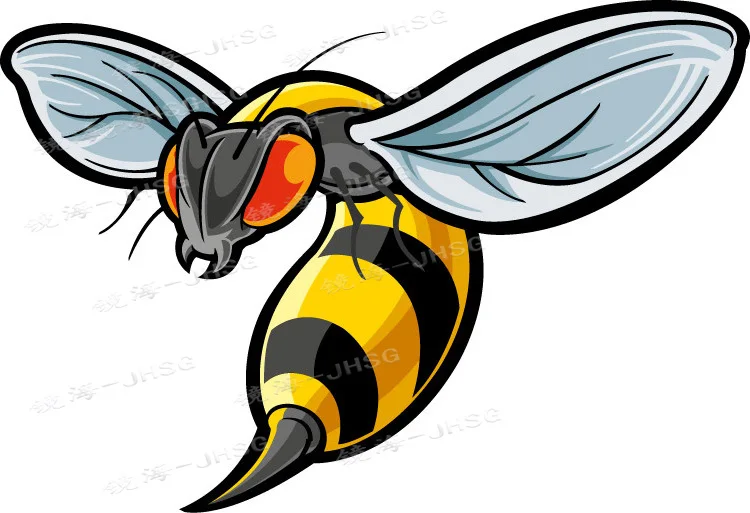 Angry Bumblebee Car Bumper Stickers-
