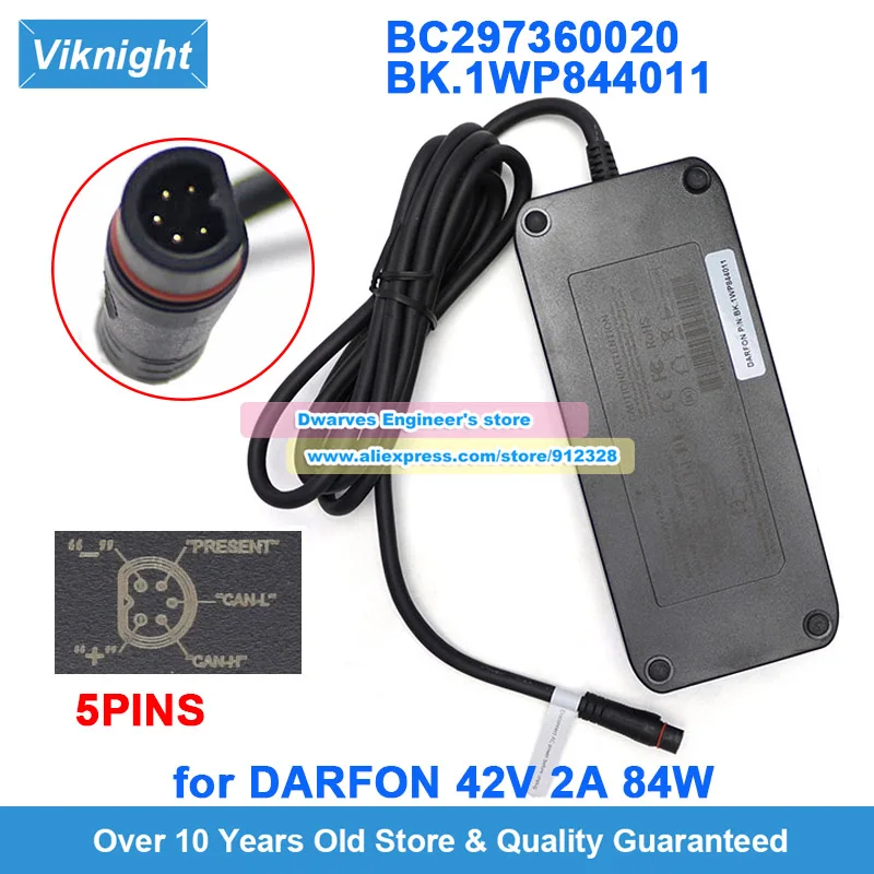 New Original BC297360020 DARFON Charger BK.1WP844011 Special 5 Pins 42V 2A AC Adapter