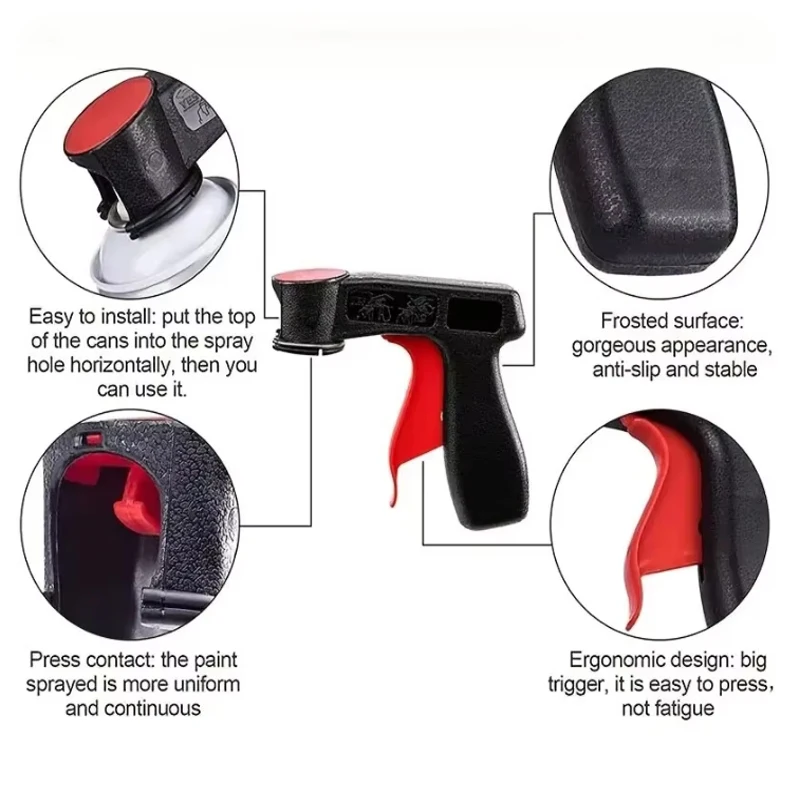 1 Pcs Plastic Portable Spray Paint Handle, Universal Reusable Car Color Changing Film Pasting Self Spraying Hand Spray Gun image 2