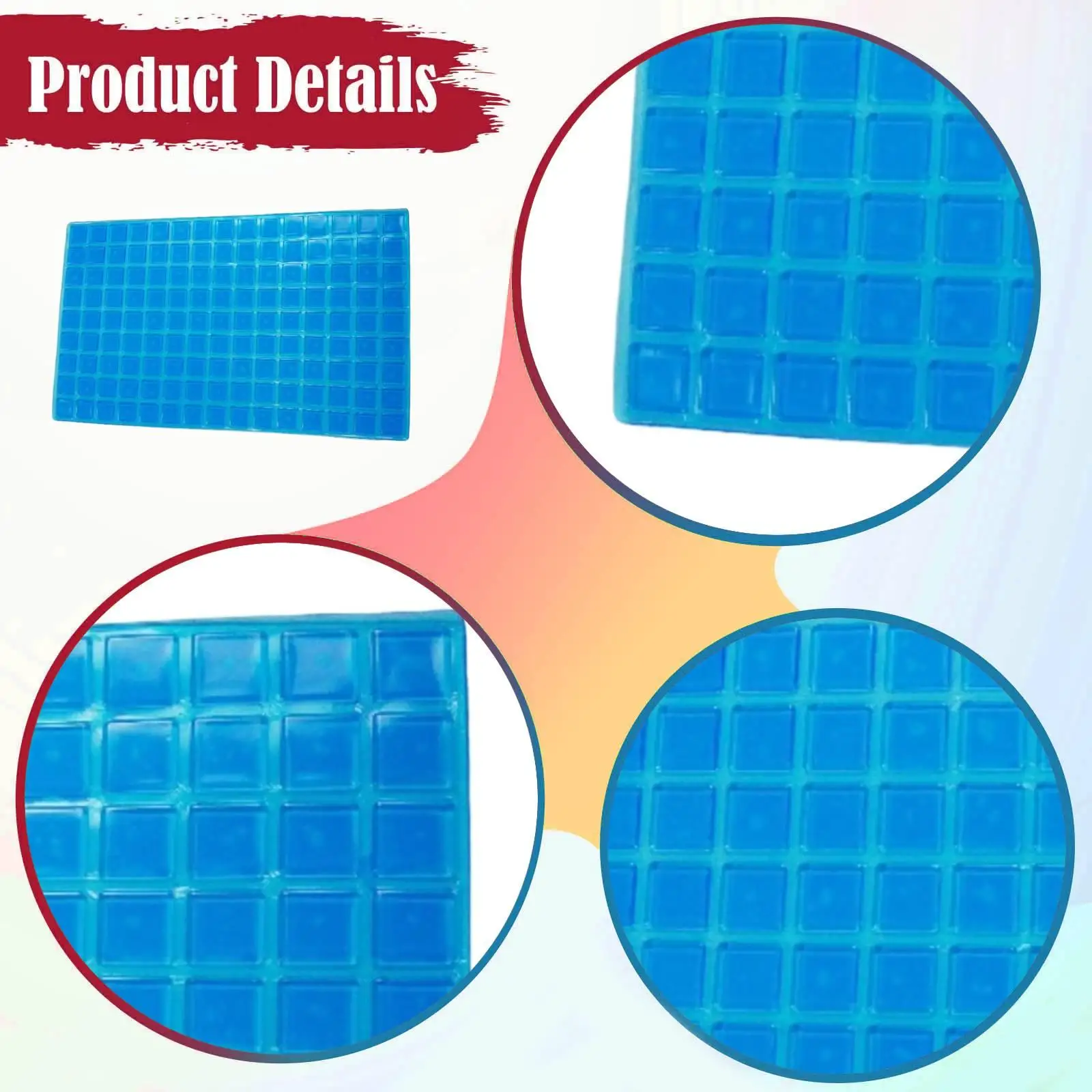 Cooling Gel Pillow Gel Cushion Pad Soft Flexible Foldable Ergonomic Comfortable Anti Slip Cooling Pillow for Bed Camping SPA