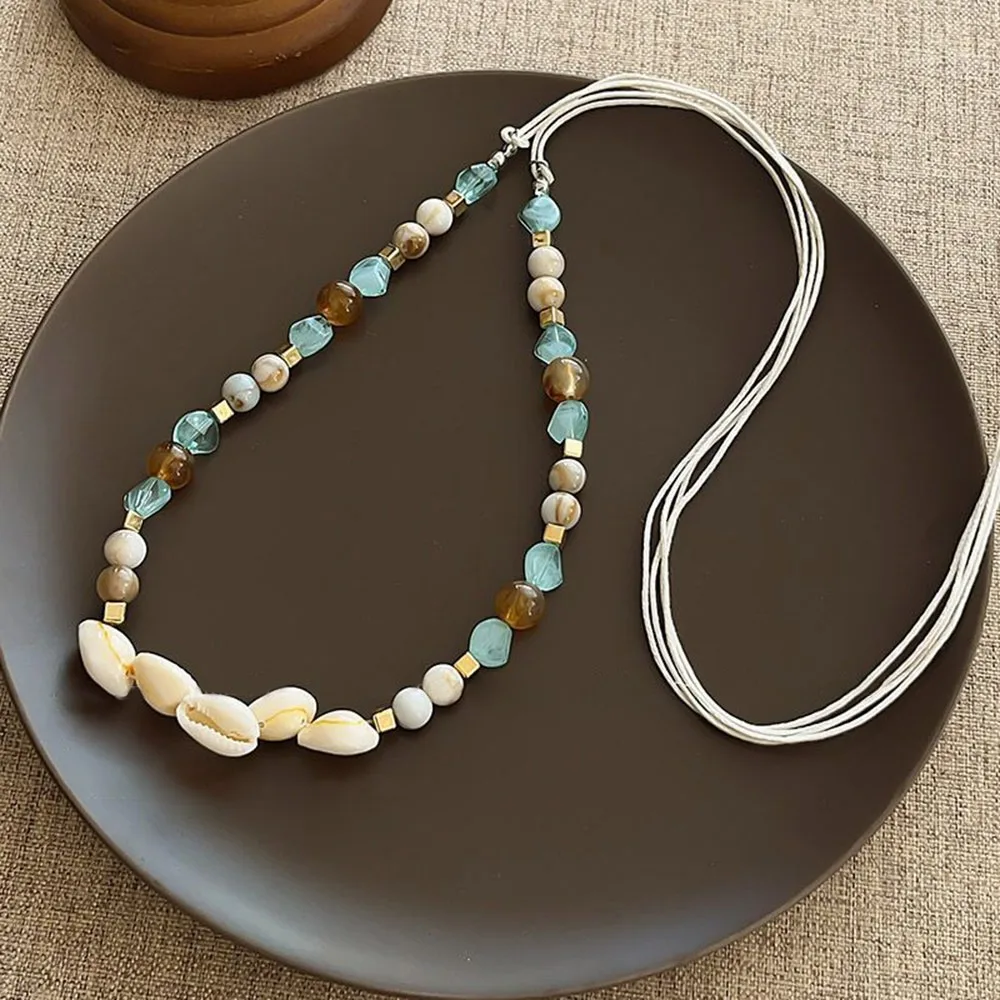 

New Bohemian Braided Belts Shell Beads Ethnic Style Headband Small Flower Retro Waist Chain Headband Accessories