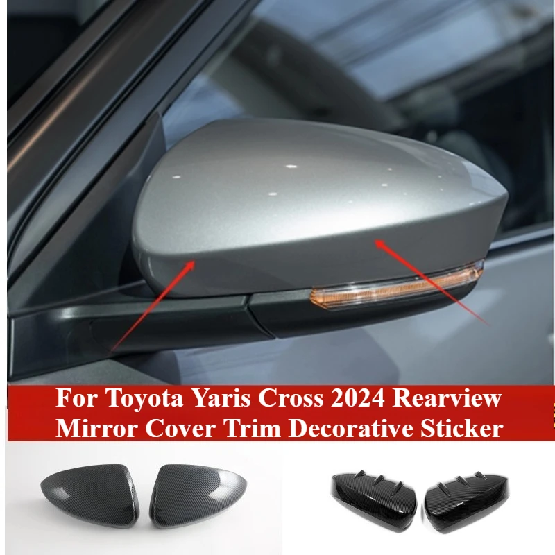

For Toyota Yaris Cross 2024 Rearview Mirror Cover Decoration Stickers Reversing Mirror Cover Sequin Modification Accessories
