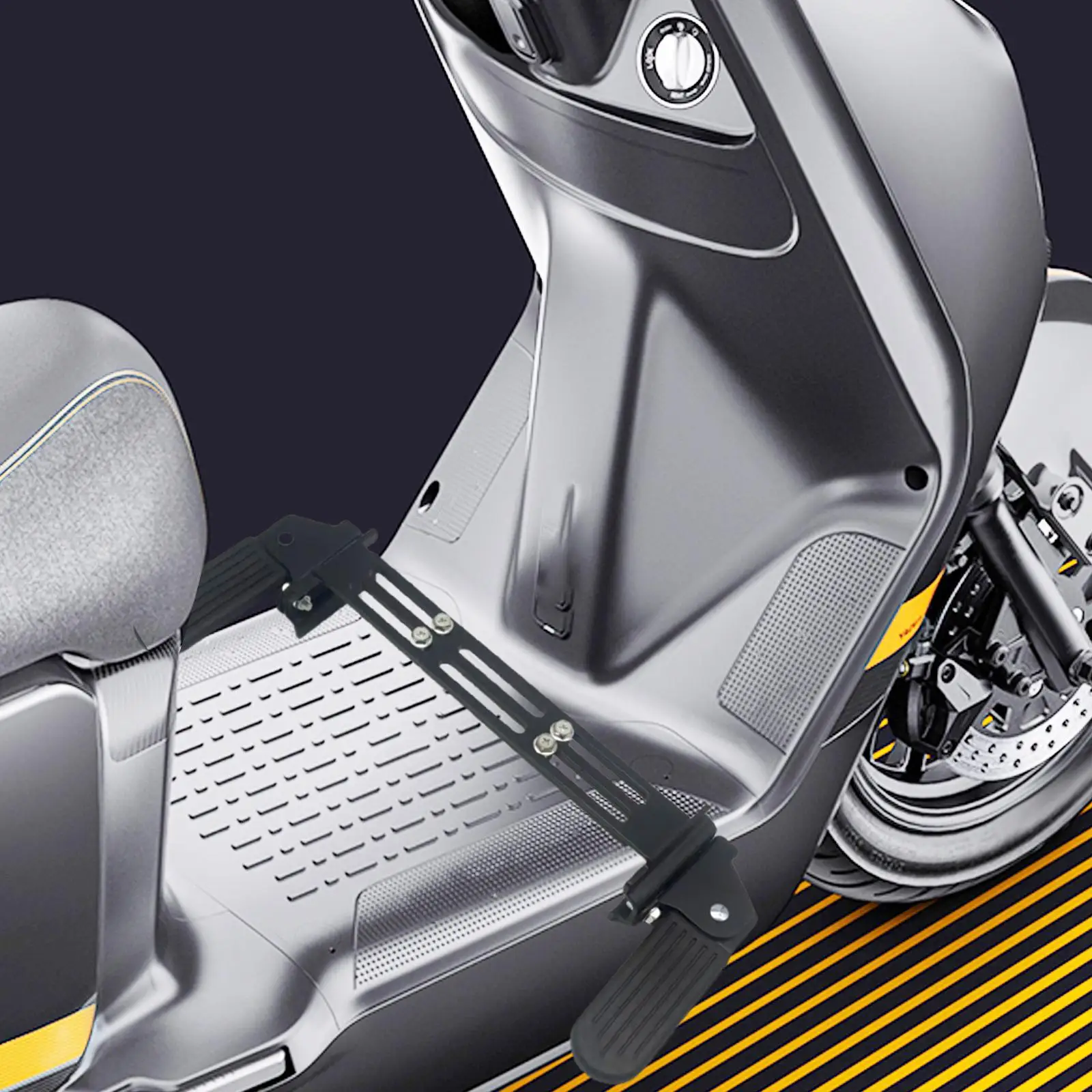 

Electric Bike Front Footrest Foot Rest Easy Installation Universal Accessories Retractable Sturdy Modification Foldable Pedal