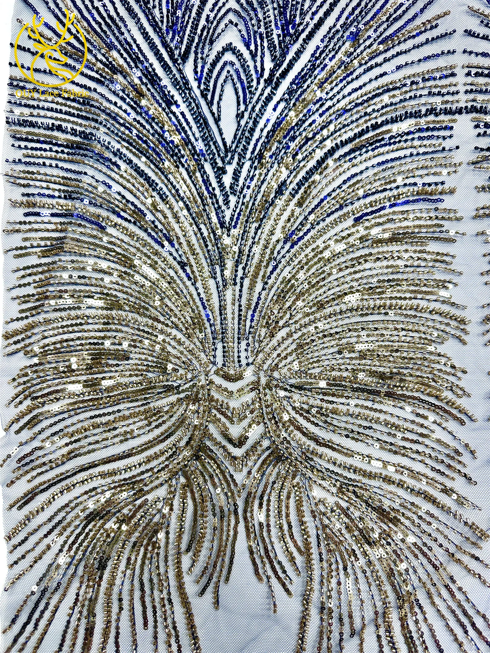 2026 Premium Spitze 5 Yards Französische Nigerianische Spitzenstoffe Afrikanische Pailletten-Perlen-Spitze für Damen Party Hochzeit Bankett – Detail 7