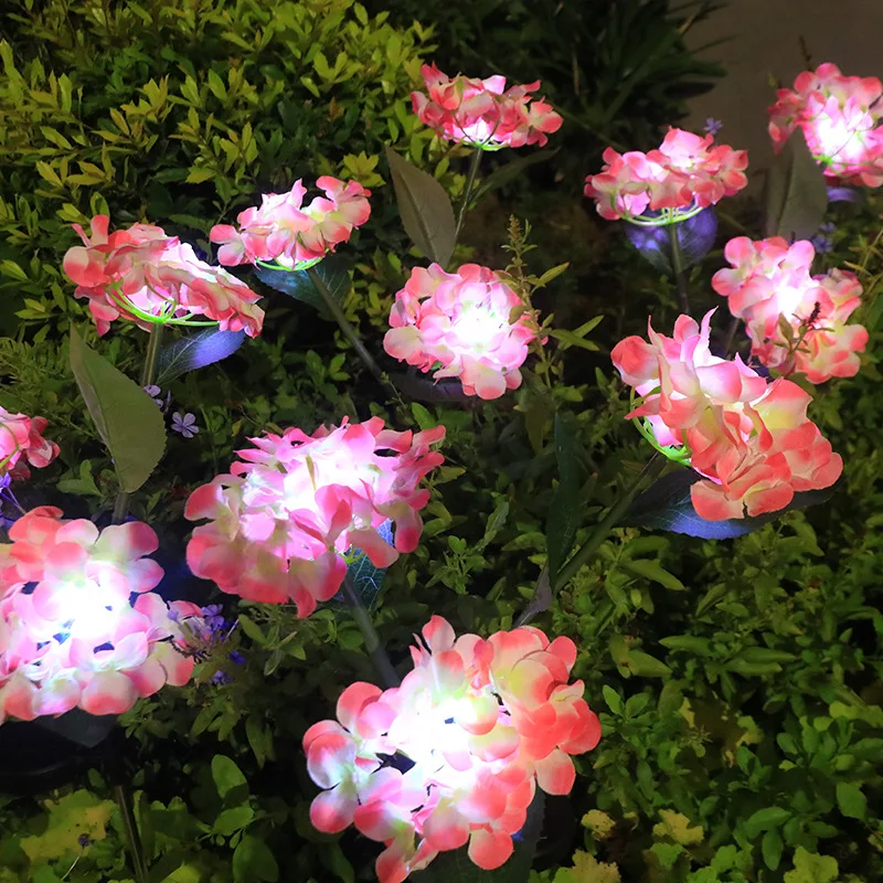 luz-solar-para-jardim-com-flores-de-hortensia-estacas-de-jardim-luzes-de-solo-lampada-decorativa-externa-caminho-A-prova-d'Agua-lago-floral