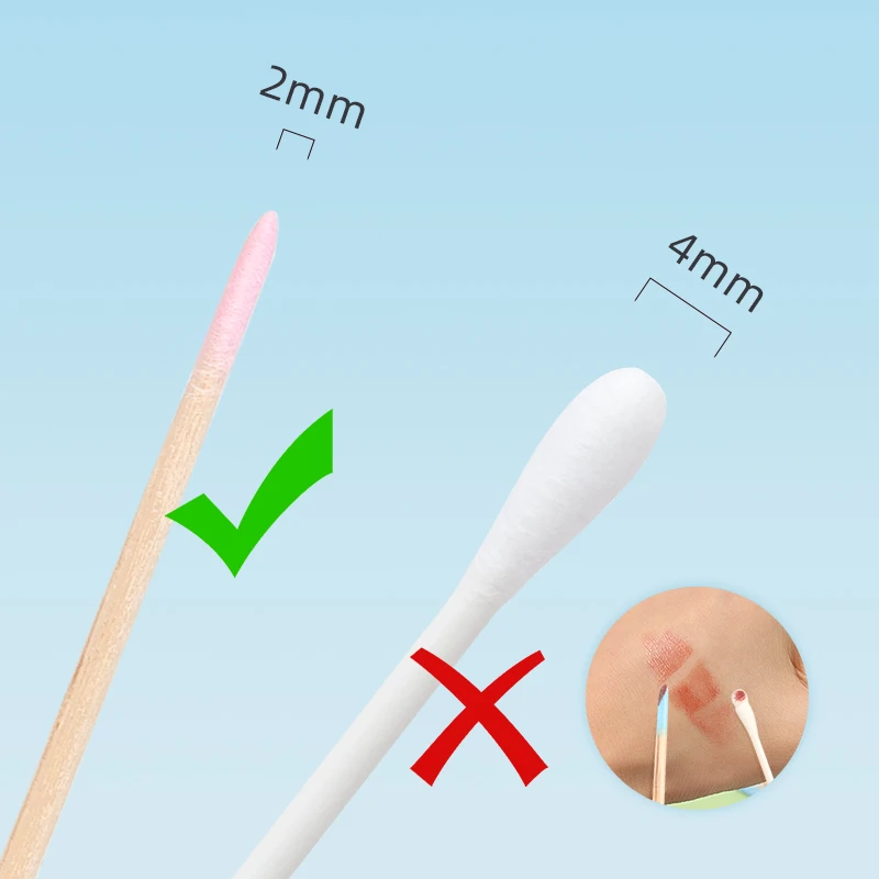 100 個まつげエクステンションクリーンメイクブラシ綿棒ラッシュリフト接着剤リムーバーアプリケーター美容 Microblading クリーニングマイクロブラシ