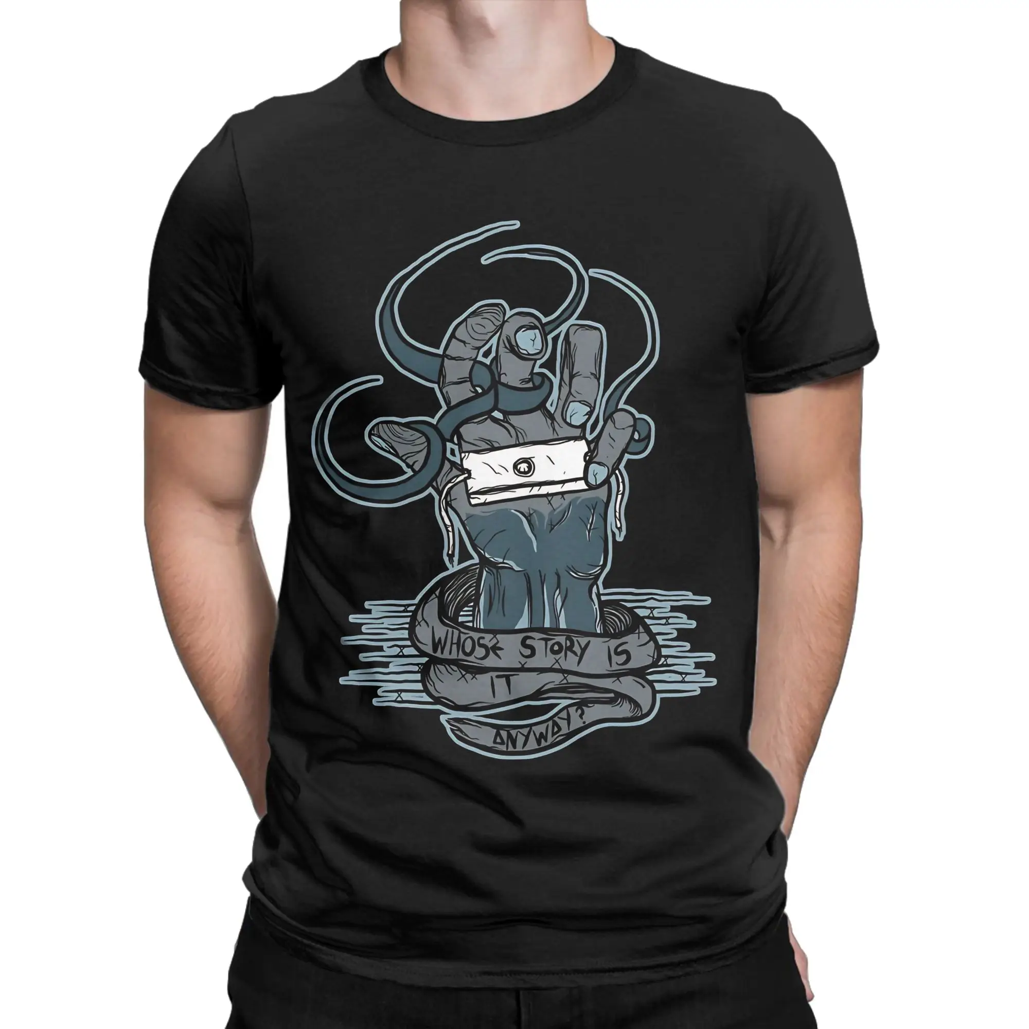 Alan Wake The Clicker  T Shirts Men Cotton Vintage T-Shirts O Neck  Tee Shirt Short Sleeve Tops Birthday Gift