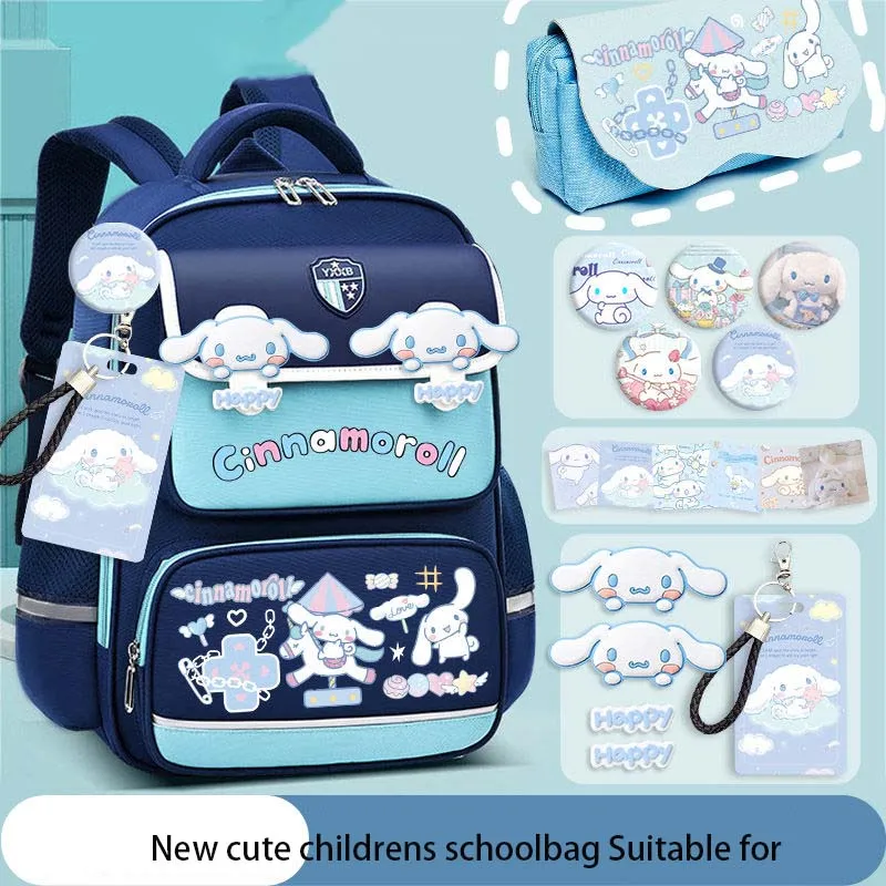 Sanrios Kawaii Anime moja melodia Cinnamoroll Kuromi Kids odprężająca tornister podróżna Laptopbag nowa oddychająca plecak studencki