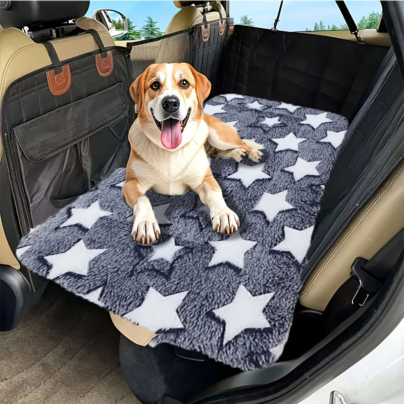 1-Hunde-Automatte, rutschfeste Haustiermatte für den Rücksitz, Netz-Hundebett, geeignet für SUVs und Limousinen, bissfest, leicht zu reinigen, kratzfest, bequeme Reisematte