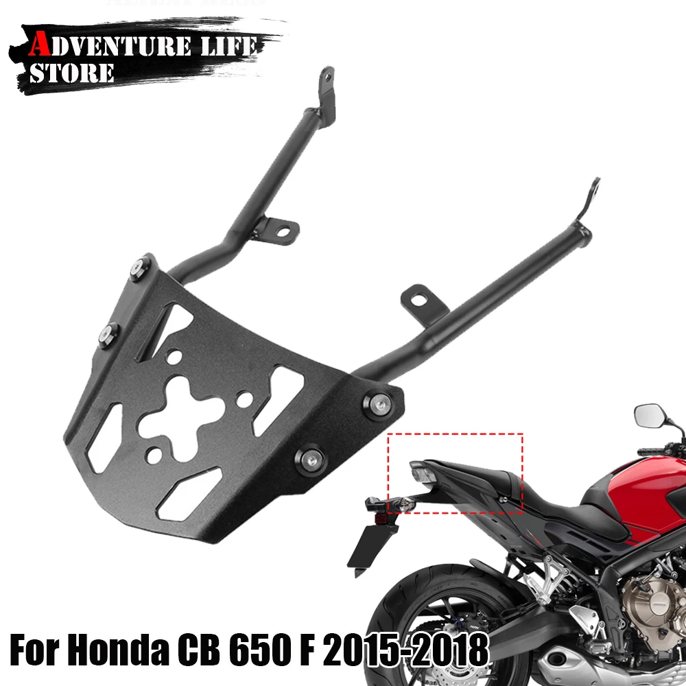 For CB650F Motorcycle Rear Luggage Cargo Rack Carrier Mount Backrest Back Shelf Holder For Honda CB 650 F 650F 2015-2017 2018