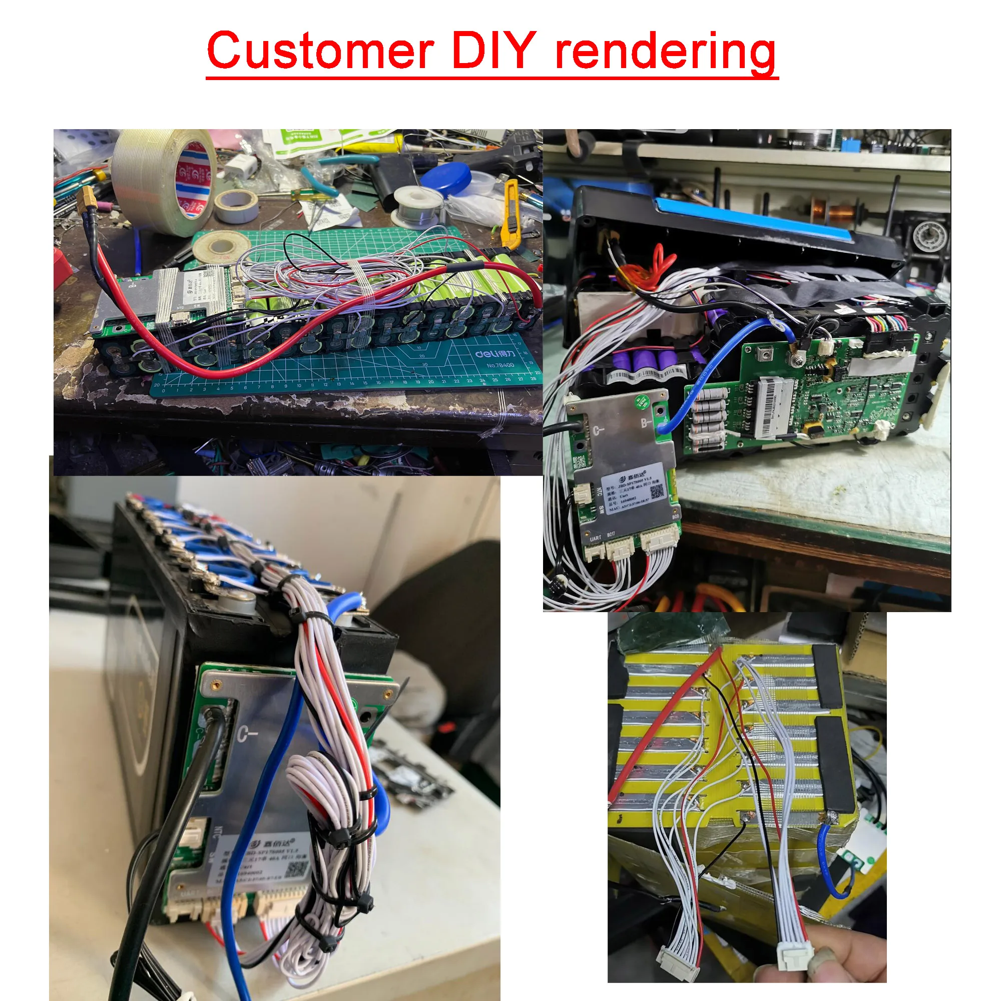 Bluetooth Smart 10S to 17S 16S Lithium Battery Protection Board BMS Balance charging 36V 48V 52V 60V 12S 13S 14S Li-ion LifePo4