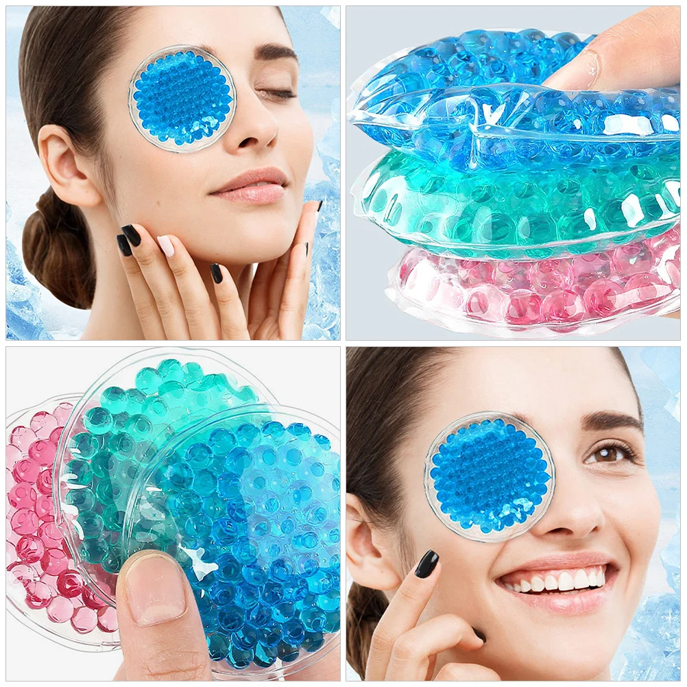 

4Pcs Round Ice Packs Small Hot Cold Compress for Face Eye Fatigue Relief Cold Therapy Small Ice Packs Hot Compress