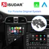 ISUDAR-Módulo Carplay para Porsche/Panamera/Cayenne/Macan/Cayman/Boxster 911 718 PCM 3,1 Android Auto AI Box versión 2 Multimedia 3