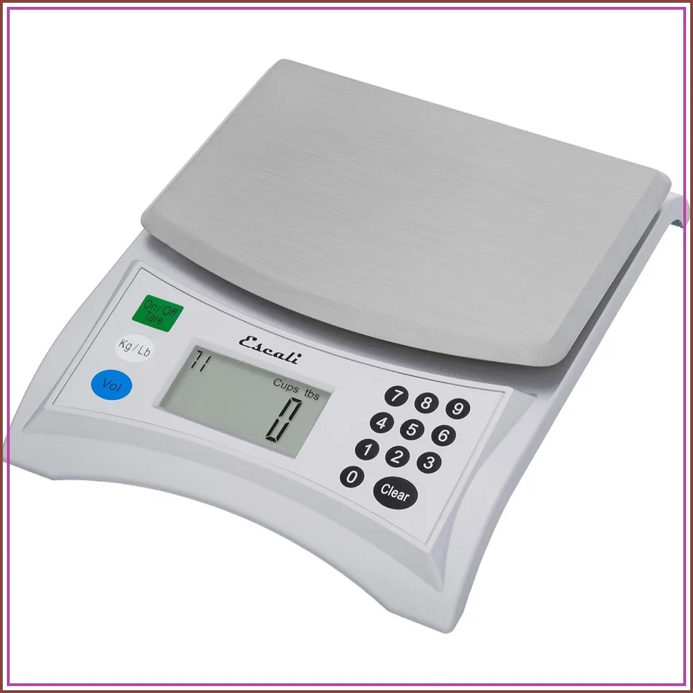 

Large Volume Kitchen Scale, Preprogrammed With 150+ Ingredients, LCD Display, 13lb Capacity