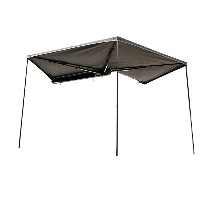 

Hot Selling Waterproof UV50+ Car Side Awning With 270-Degree LED Retractable Aluminum Roof Rack Shelter High Quality