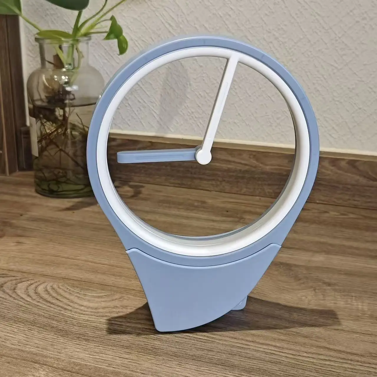 Modern Floating Dial-Free Clock Creative Simple Desktop Decoration Small Clock for Home and Office Ornament Black Technology